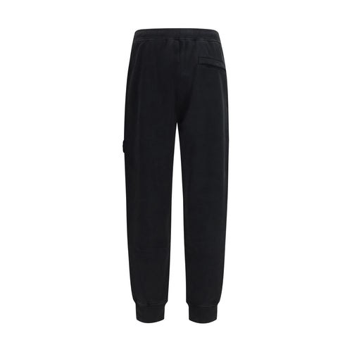 Stone Island Black Cotton Joggers (Workout Pants)