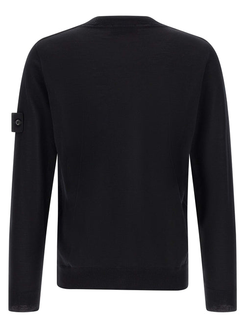 Stone Island Black Virgin Wool Cardigan
