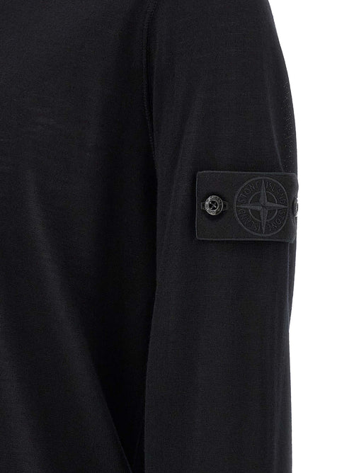 Stone Island Black Virgin Wool Cardigan