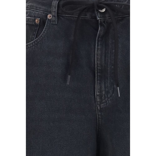 MM6 Black Cotton Relaxed Fit Jeans