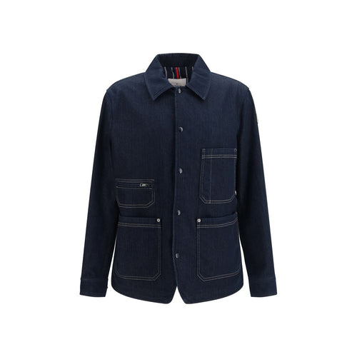 Moncler Blue Cotton Denim Jacket