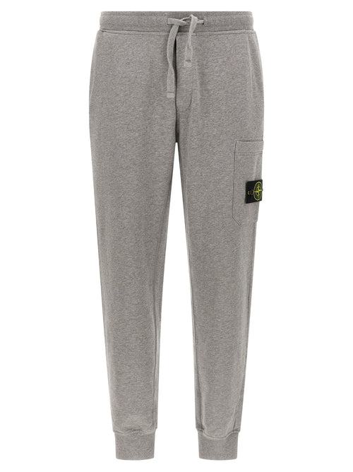 Stone Island Gray Cotton Joggers (Workout Pants)