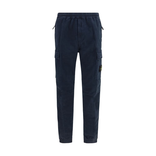 Stone Island Blue Cotton Cargo Pants