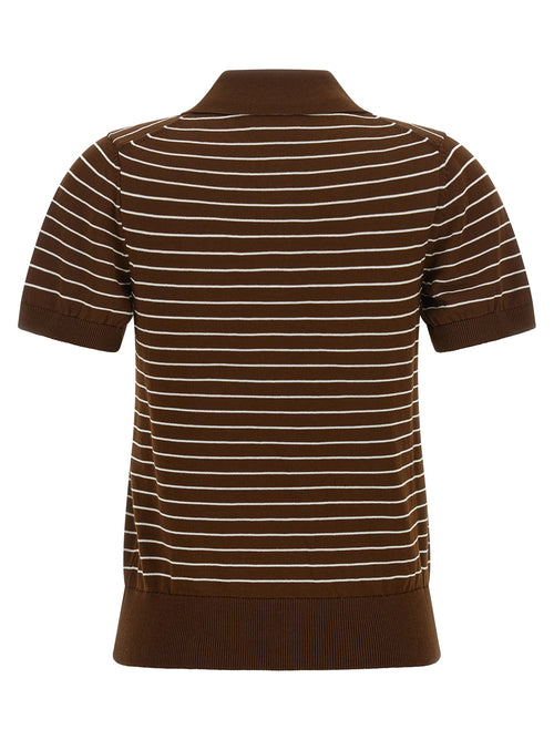 A.P.C. Brown Cotton Polo Shirt