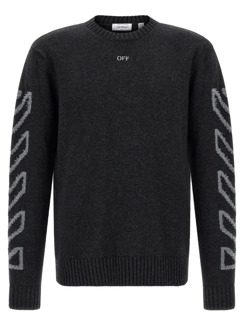 Off-White Gray Wool Cardigan