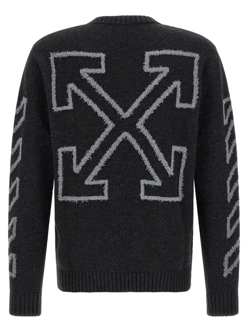Off-White Gray Wool Cardigan