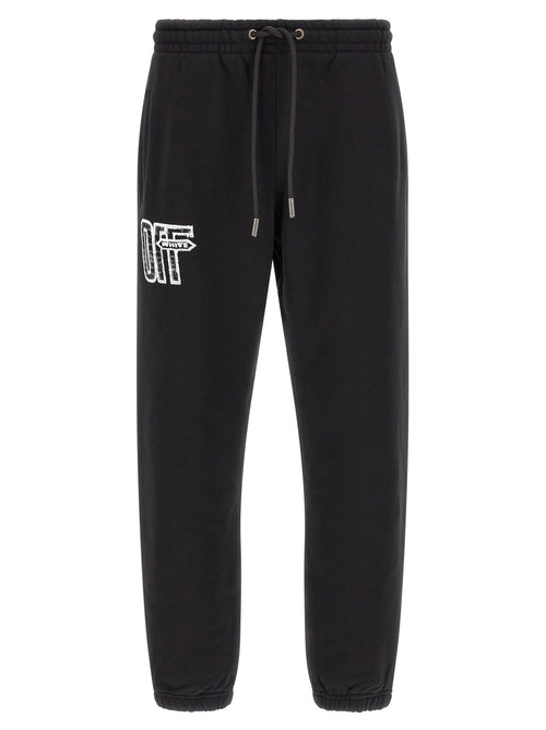 Off-White Black Cotton Joggers (Workout Pants)
