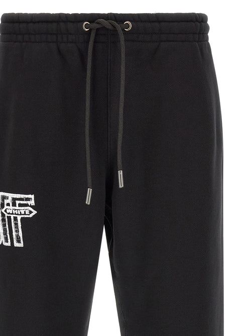Off-White Black Cotton Joggers (Workout Pants)