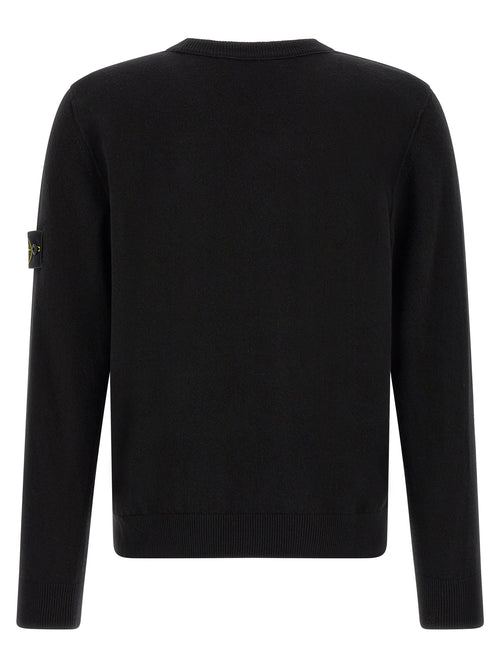 Stone Island Black Virgin Wool Cardigan