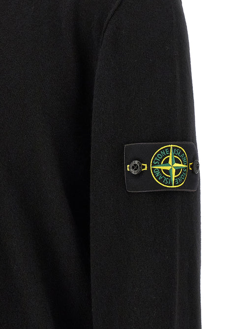 Stone Island Black Virgin Wool Cardigan