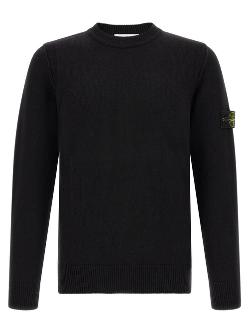 Stone Island Black Virgin Wool Cardigan