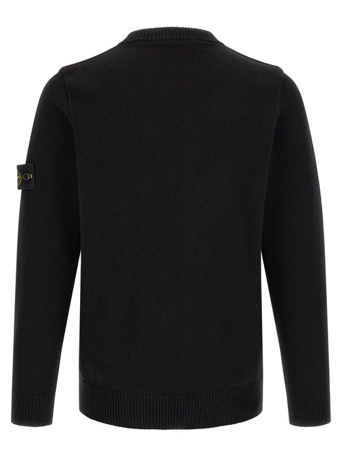 Stone Island Black Virgin Wool Cardigan