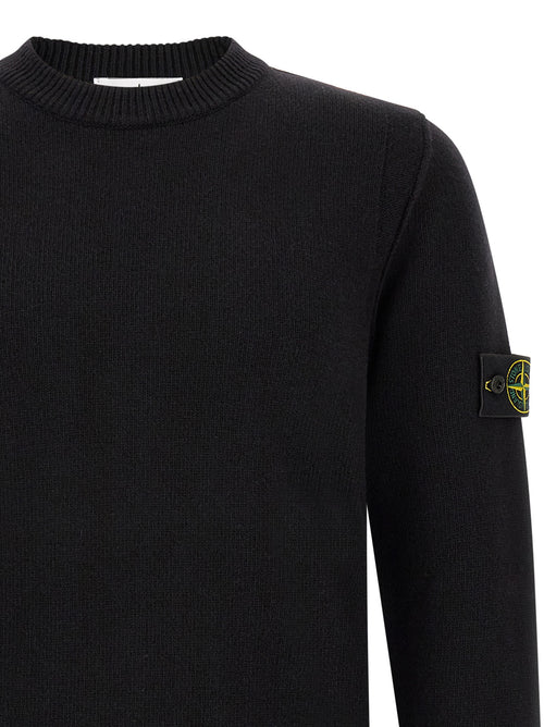 Stone Island Black Virgin Wool Cardigan