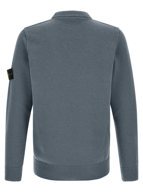 Stone Island Blue Virgin Wool Cardigan