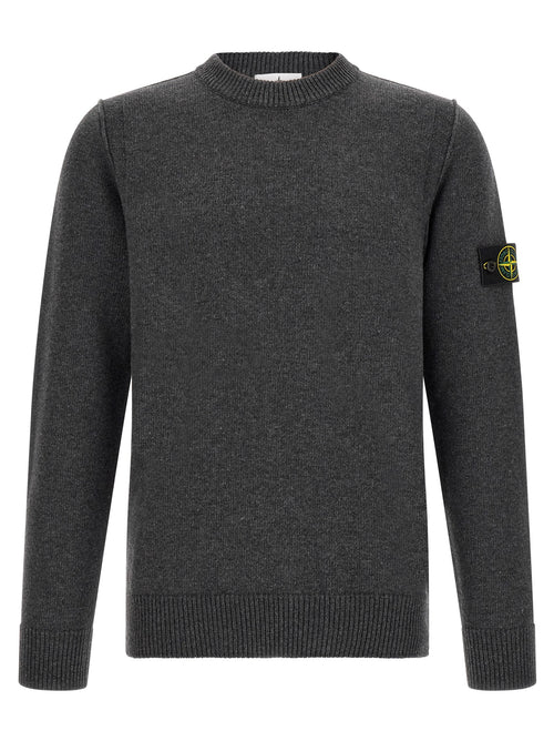Stone Island Gray Virgin Wool Cardigan