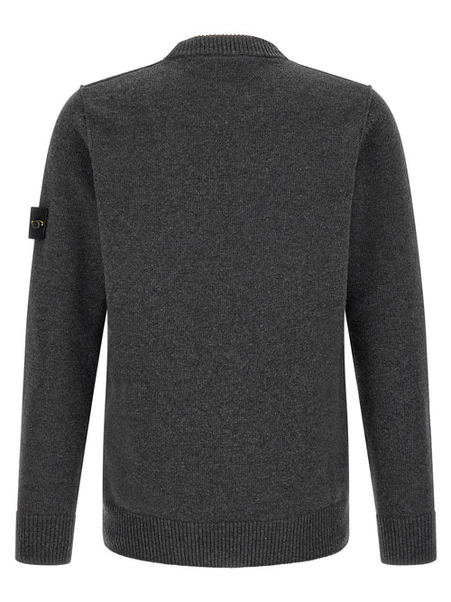 Stone Island Gray Virgin Wool Cardigan
