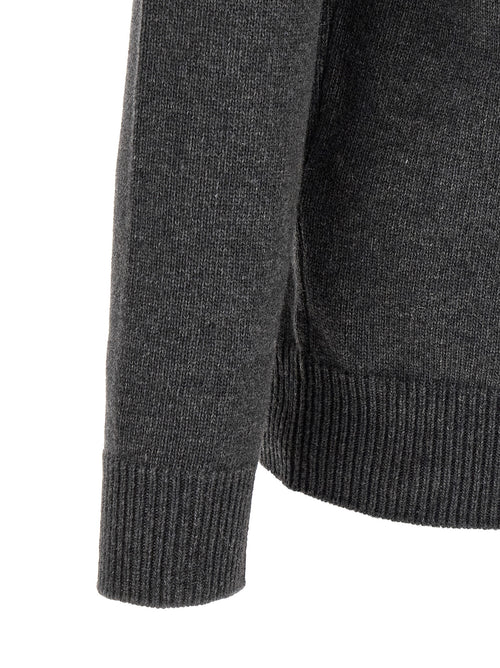 Stone Island Gray Virgin Wool Cardigan