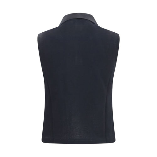 Saint Laurent Black Recycled Cotton Polo Shirt