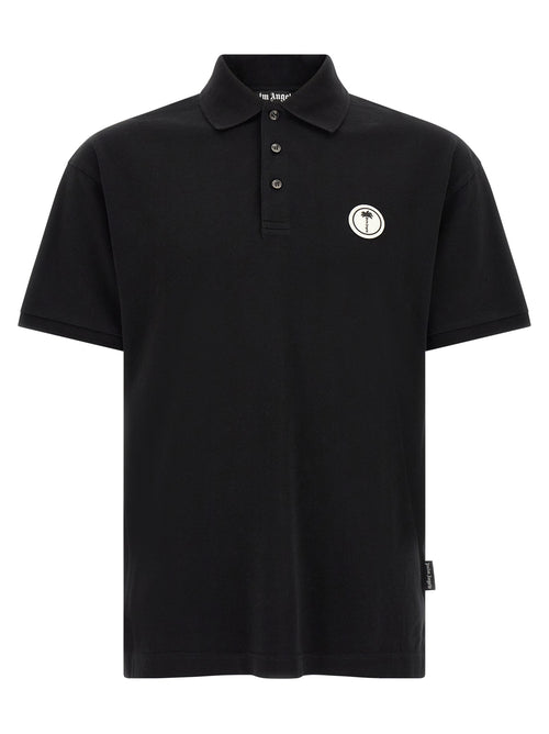 Palm Angels Black Cotton Polo Shirt