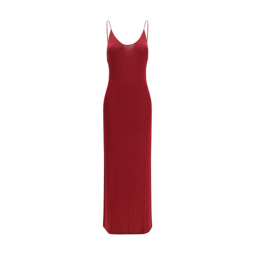 Saint Laurent Bordeaux Viscose Cocktail Dress