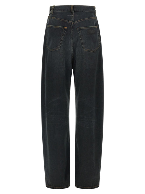 MM6 Maison Margiela Blue Cotton Flared Jeans