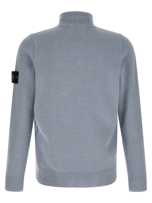 Stone Island Blue Virgin Wool Cardigan