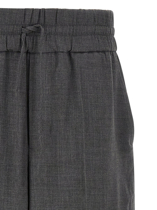 Ami Paris Gray Virgin Wool Casual Pants
