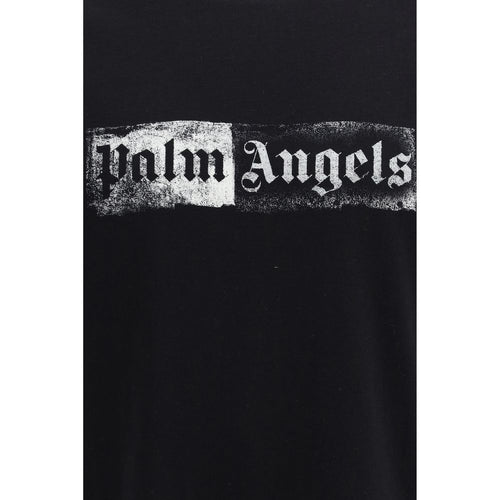 Palm Angels Black Cotton T-Shirt