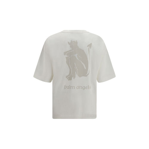 Palm Angels White Cotton T-Shirt