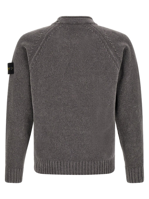 Stone Island Gray Cotton Cardigan