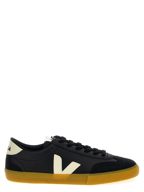 Veja Black Calfskin Low Top Sneakers