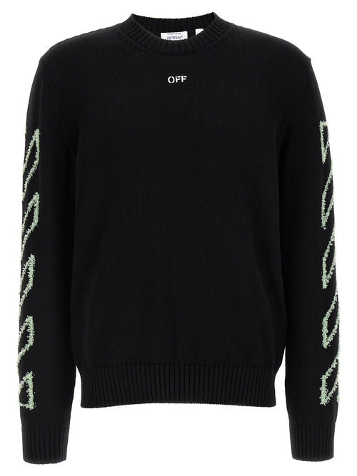 Off-White Black Cotton Cardigan