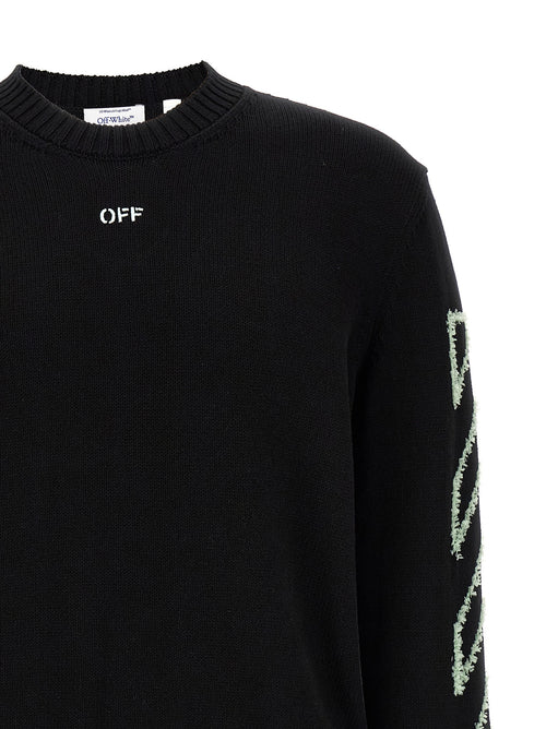 Off-White Black Cotton Cardigan