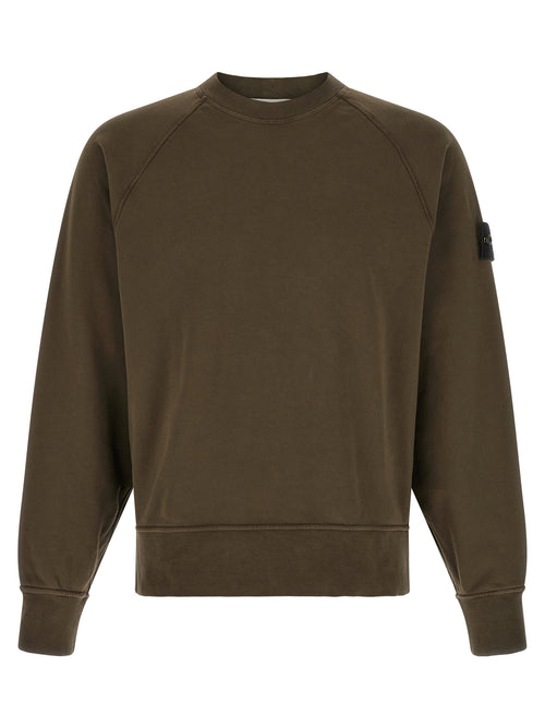 Stone Island Gray Cotton Sweatshirt