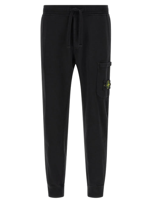 Stone Island Black Cotton Joggers (Workout Pants)