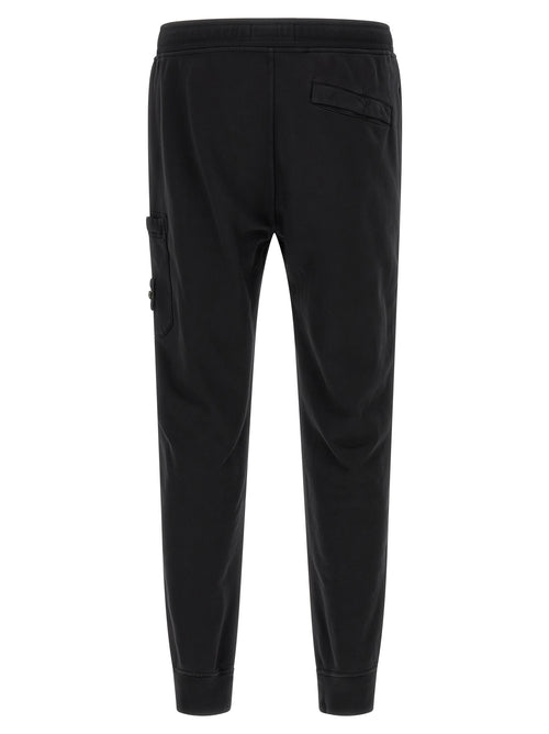 Stone Island Black Cotton Joggers (Workout Pants)