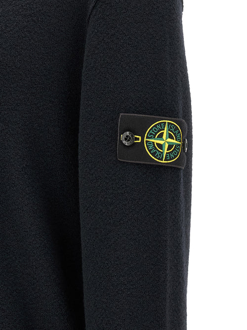 Stone Island Blue Virgin Wool Cardigan