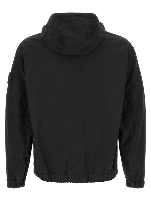 Stone Island Black Cotton Shell Jacket