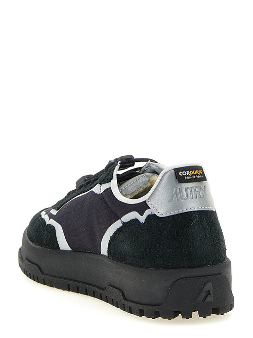 Autry Black Nylon Athletic Sneakers
