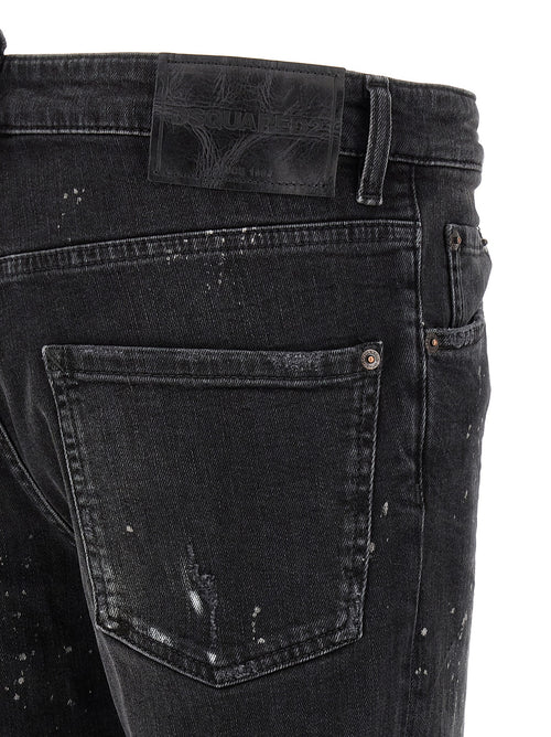 Dsquared² Black Cotton Slim Fit Jeans