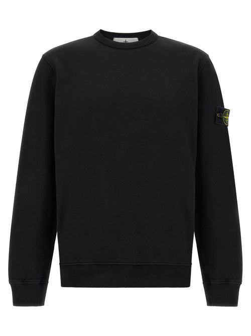 Stone Island Black Cotton Sweatshirt