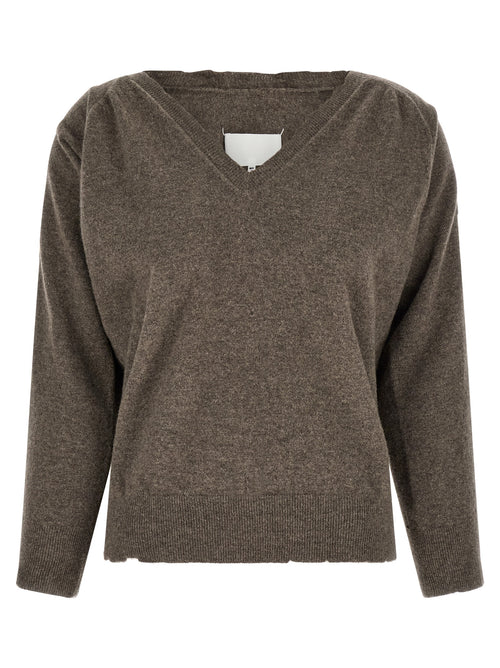 Maison Margiela Brown Virgin Wool Cardigan