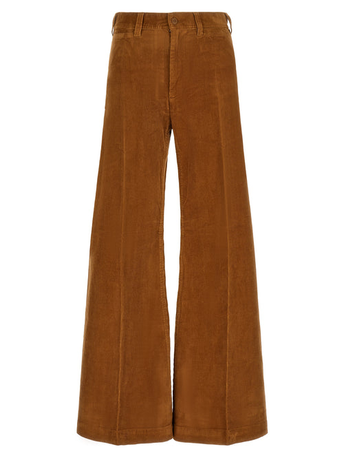 Polo Ralph Lauren Brown Cotton Flared Pants