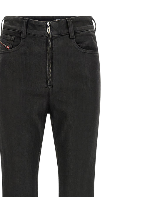 Diesel Black Cotton Slim Fit Jeans