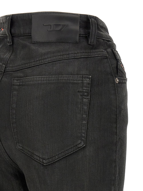Diesel Black Cotton Slim Fit Jeans