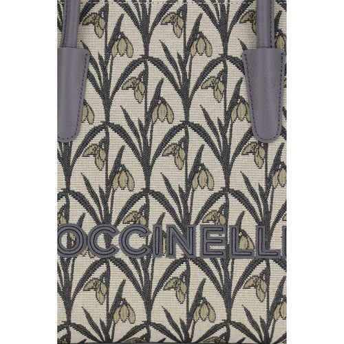 Coccinelle Gray Fabric Shoulder Bag