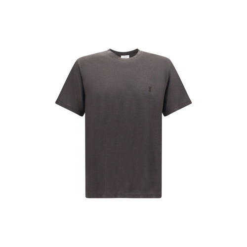 Saint Laurent Brown Silk T-Shirt