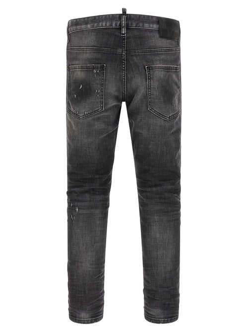 Dsquared² Gray Cotton Skinny Jeans