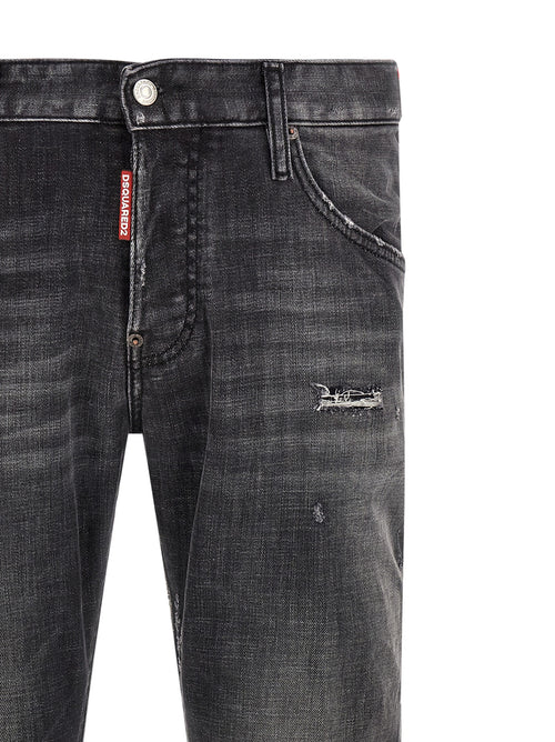 Dsquared² Gray Cotton Skinny Jeans