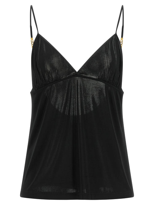 Saint Laurent Black Viscose Tank Tops